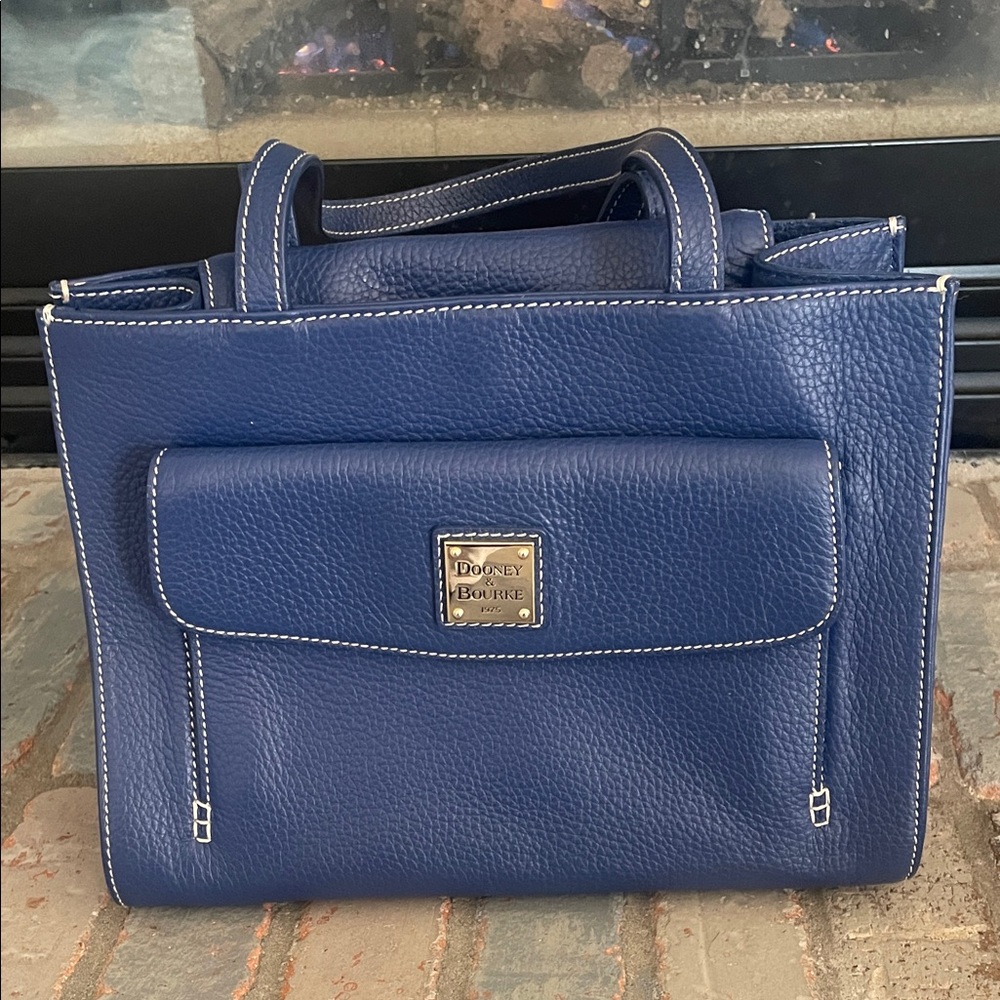Dooney & Bourke Royal Blue Pebbled Leather Satchel